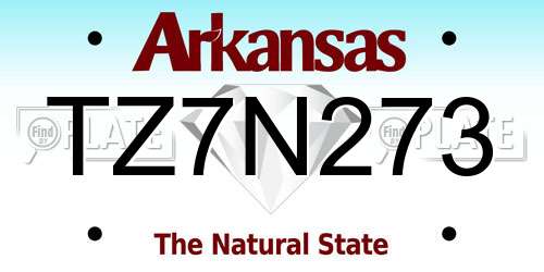 TZ7N273 Arkansas License Plate