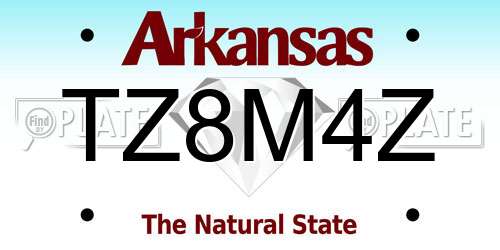 TZ8M4Z Arkansas License Plate