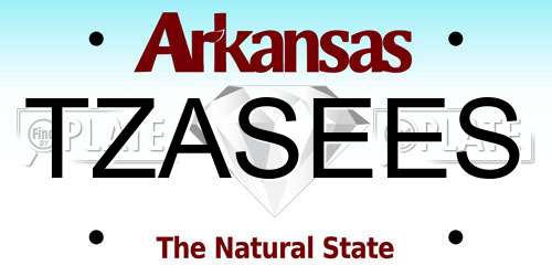 TZASEES Arkansas License Plate