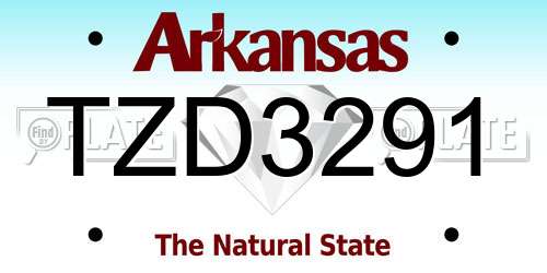 TZD3291 Arkansas License Plate