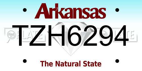 TZH6294 Arkansas License Plate