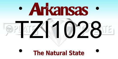 TZI1028 Arkansas License Plate
