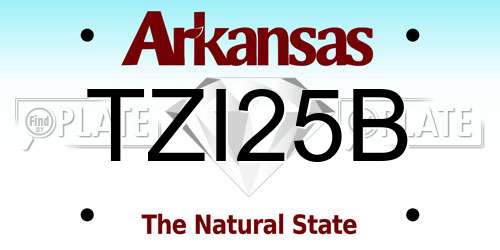 TZI25B Arkansas License Plate