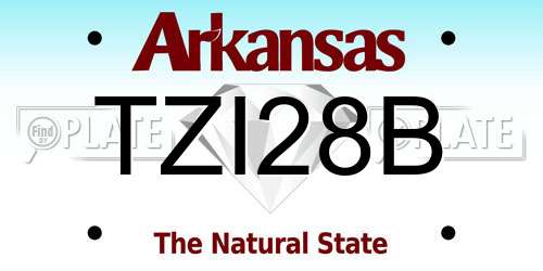 TZI28B Arkansas License Plate