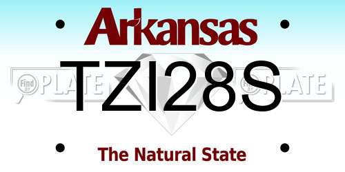 TZI28S Arkansas License Plate