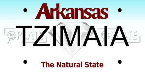 TZIMAIA Arkansas License Plate