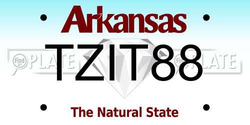 TZIT88 Arkansas License Plate