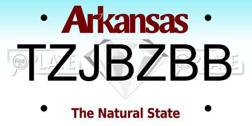 TZJBZBB Arkansas License Plate