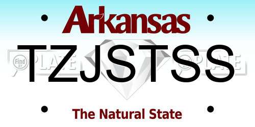 TZJSTSS Arkansas License Plate