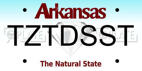 TZTDSST Arkansas License Plate