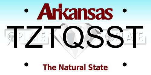 TZTQSST Arkansas License Plate