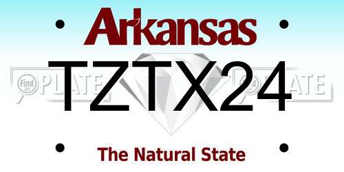 TZTX24 Arkansas License Plate