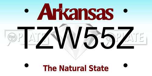 TZW55Z Arkansas License Plate