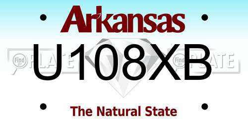 U108XB Arkansas License Plate