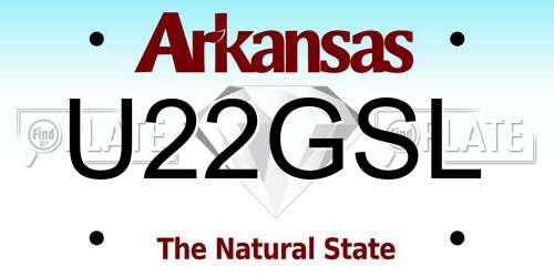 U22GSL Arkansas License Plate