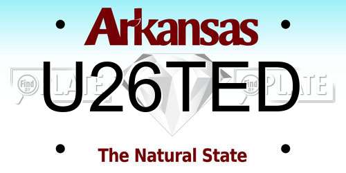 U26TED Arkansas License Plate