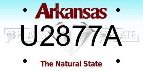 U2877A Arkansas License Plate