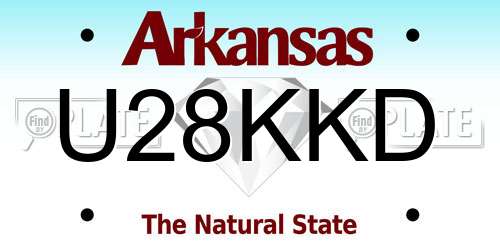 U28KKD Arkansas License Plate