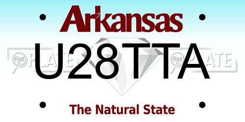 U28TTA Arkansas License Plate