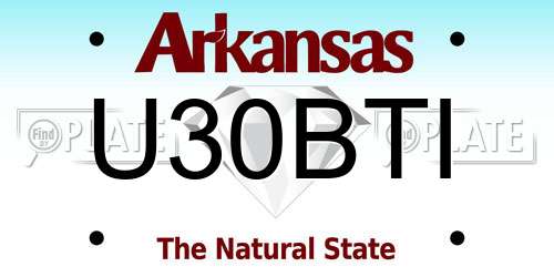 U30BTI Arkansas License Plate