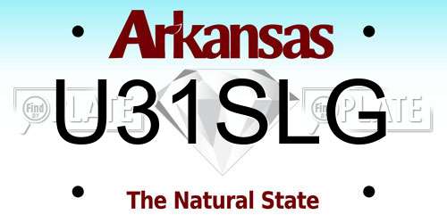 U31SLG Arkansas License Plate