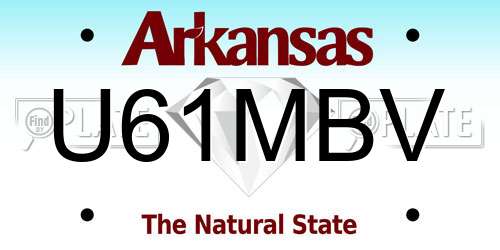 U61MBV Arkansas License Plate