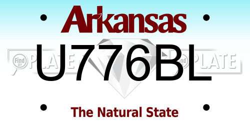 U776BL Arkansas License Plate