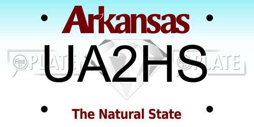 UA2HS Arkansas License Plate