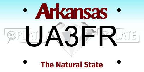 UA3FR Arkansas License Plate