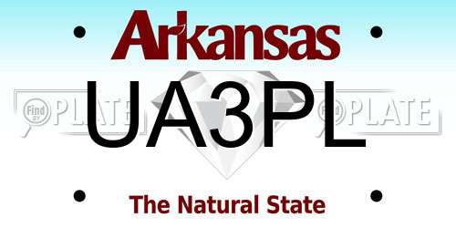 UA3PL Arkansas License Plate