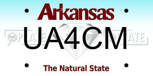 UA4CM Arkansas License Plate