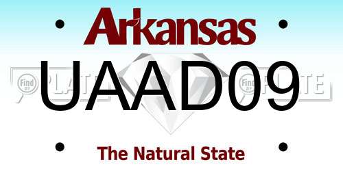 UAAD09 Arkansas License Plate