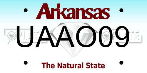 UAAO09 Arkansas License Plate