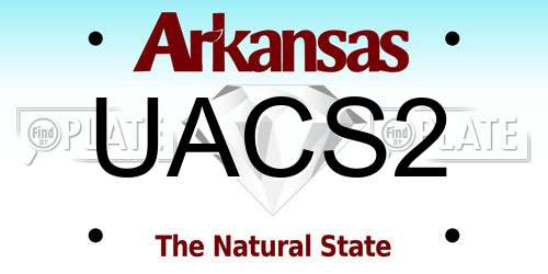 UACS2 Arkansas License Plate