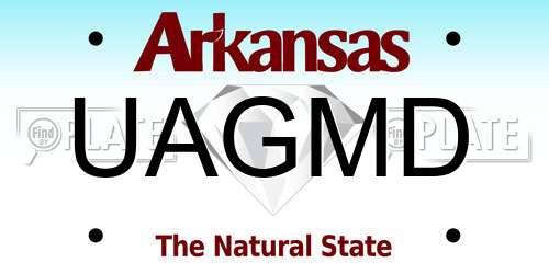 UAGMD Arkansas License Plate