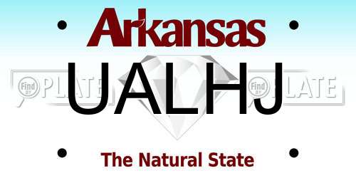 UALHJ Arkansas License Plate