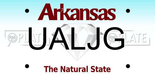 UALJG Arkansas License Plate
