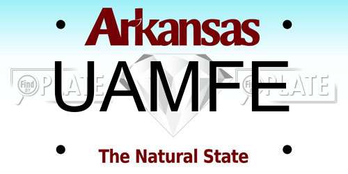 UAMFE Arkansas License Plate