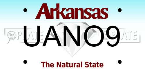 UANO9 Arkansas License Plate