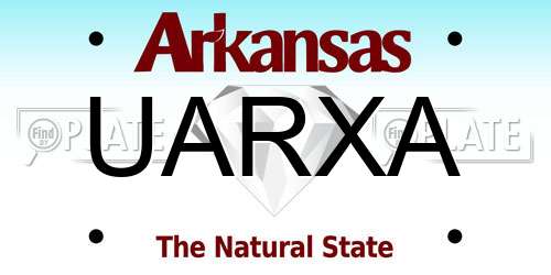UARXA Arkansas License Plate