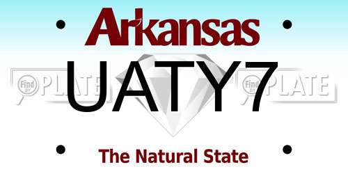 UATY7 Arkansas License Plate