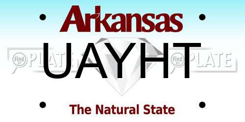 UAYHT Arkansas License Plate