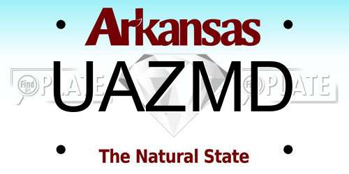 UAZMD Arkansas License Plate