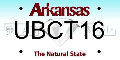UBCT16 Arkansas License Plate