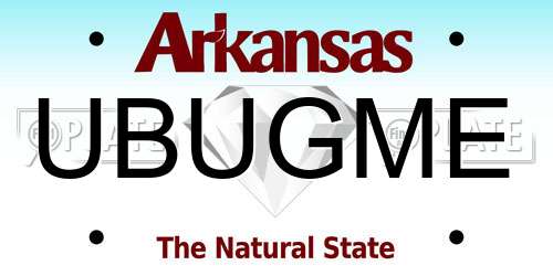 UBUGME Arkansas License Plate