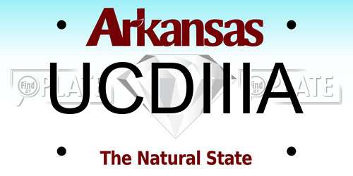 UCDIIIA Arkansas License Plate