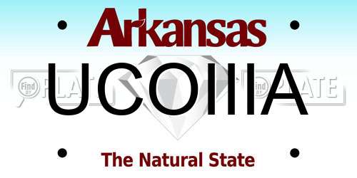 UCOIIIA Arkansas License Plate