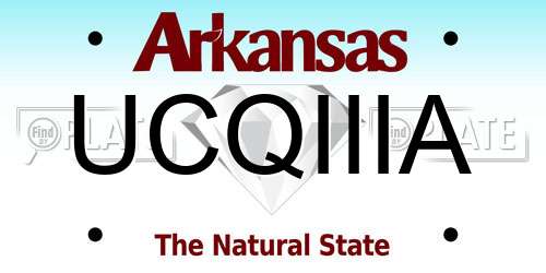 UCQIIIA Arkansas License Plate