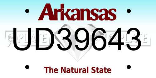 UD39643 Arkansas License Plate