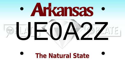 UE0A2Z Arkansas License Plate